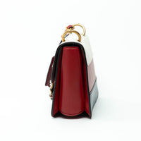 Gucci Tricolor Calfskin Leather Sylvie Web Queen Margaret Shoulder Bag