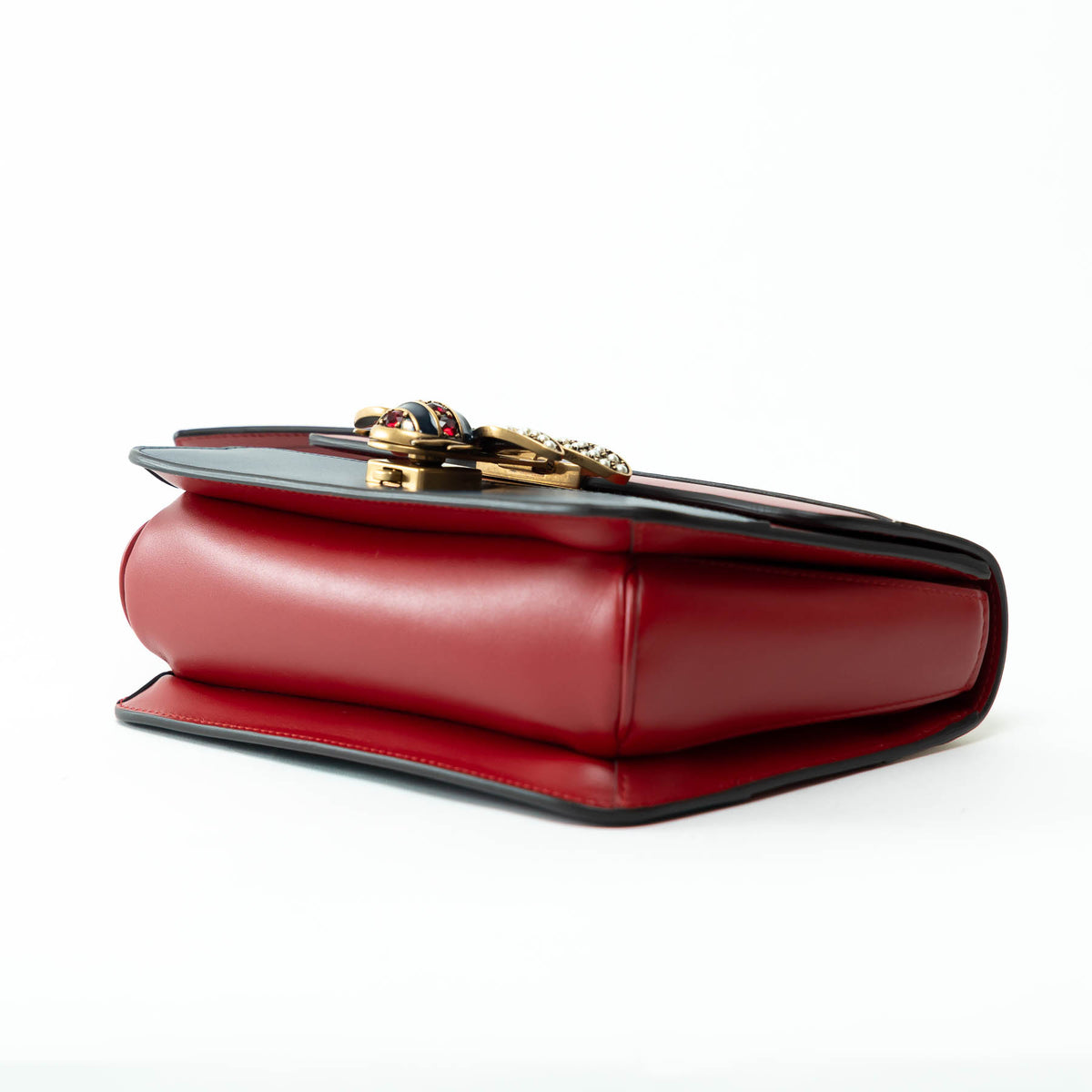 Gucci Tricolor Calfskin Leather Sylvie Web Queen Margaret Shoulder Bag