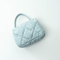 Pre-Loved Chanel™ Pale Blue Grained Leather Mini Square Flap Bag