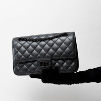 Pre-Loved Chanel ™ Metallic Grained Leather Medium 2.55 Flap Bag