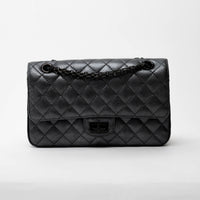 Pre-Loved Chanel ™ Metallic Grained Leather Medium 2.55 Flap Bag