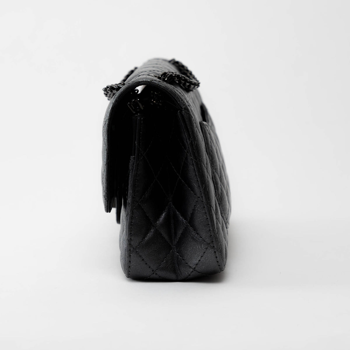 Pre-Loved Chanel ™ Metallic Grained Leather Medium 2.55 Flap Bag