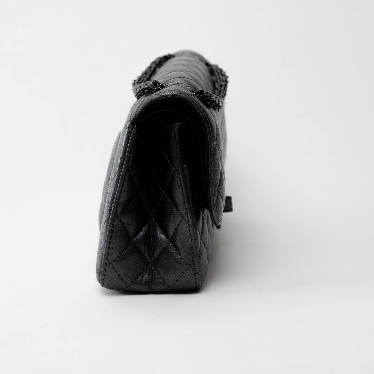 Pre-Loved Chanel ™ Metallic Grained Leather Medium 2.55 Flap Bag