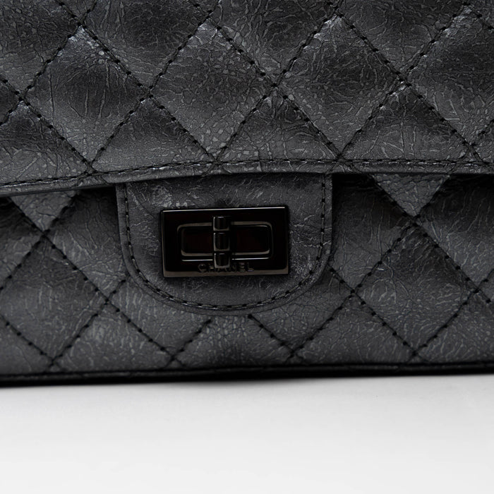 Pre-Loved Chanel ™ Metallic Grained Leather Medium 2.55 Flap Bag