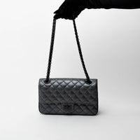 Pre-Loved Chanel ™ Metallic Grained Leather Medium 2.55 Flap Bag