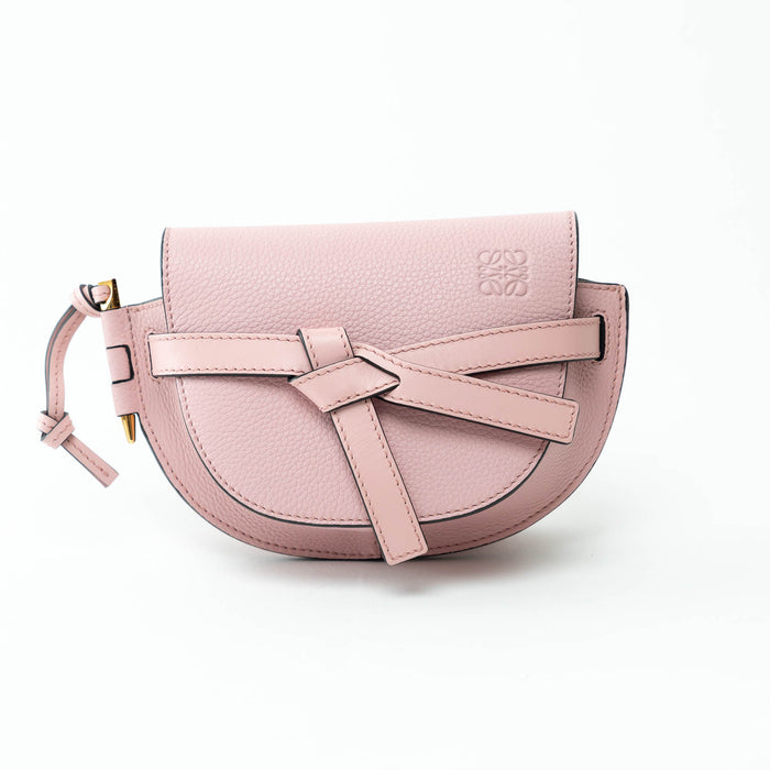 Loewe Pink Calfskin Leather Mini Gate Dual Bag