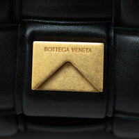 Bottega Veneta Black Lambskin Leather Intreccio Padded Cassette Bag