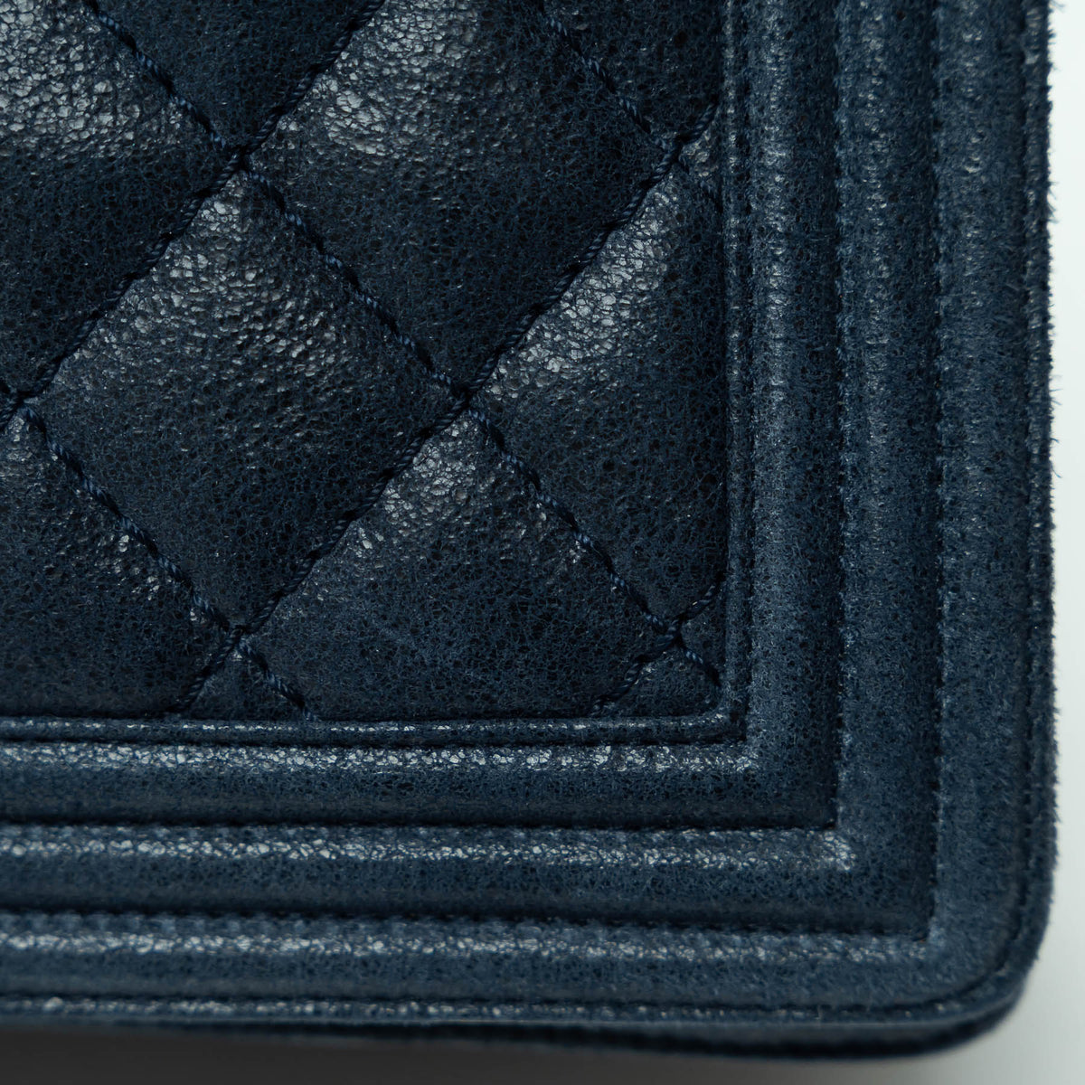 Pre-Loved Chanel™ Navy Grained Leather Extra Large Boy Bag