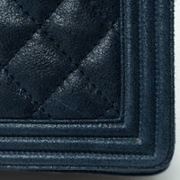 Pre-Loved Chanel™ Navy Grained Leather Extra Large Boy Bag