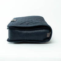 Pre-Loved Chanel™ Navy Grained Leather Extra Large Boy Bag