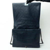 Pre-Loved Chanel™ Navy Grained Leather Extra Large Boy Bag