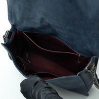 Pre-Loved Chanel™ Navy Grained Leather Extra Large Boy Bag