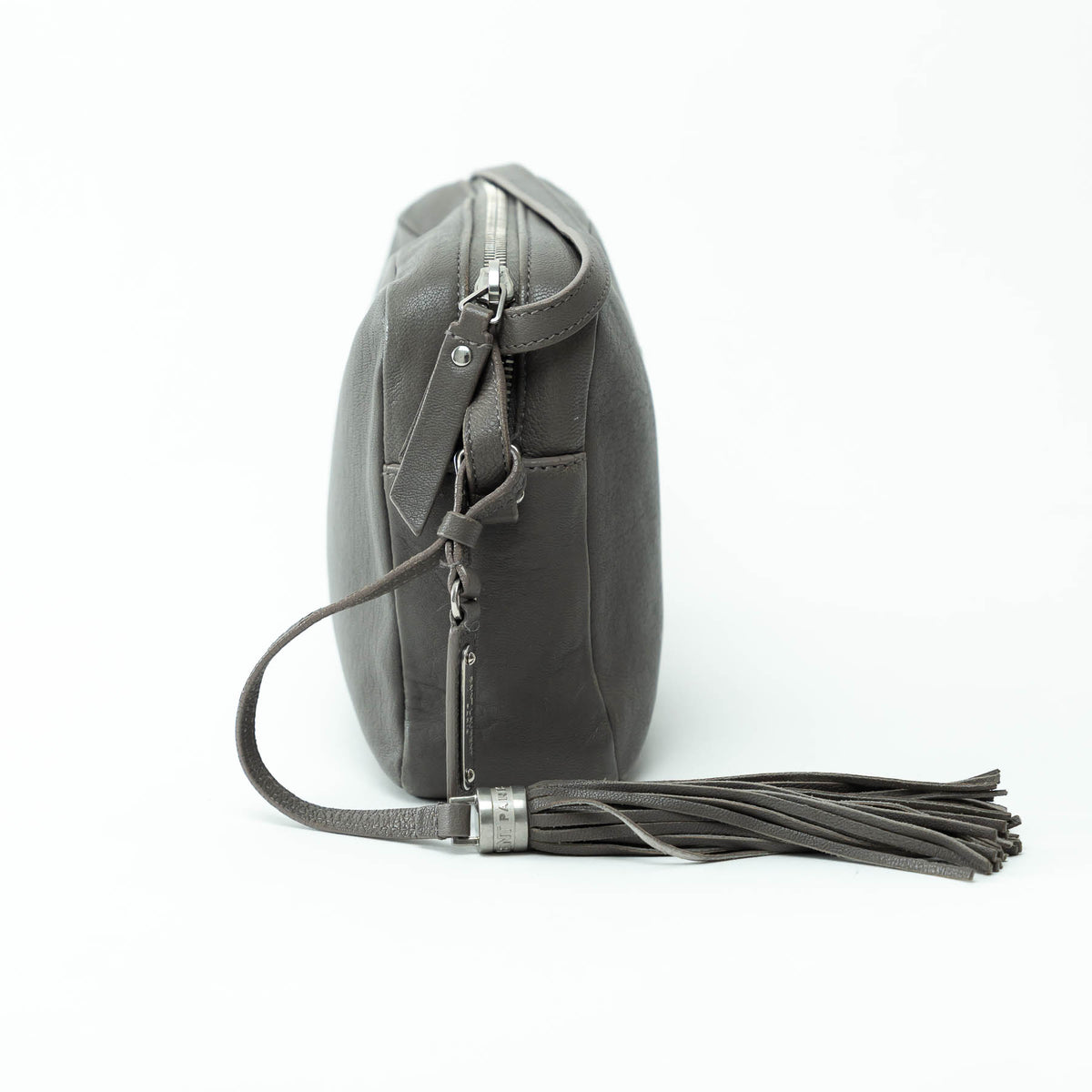 Saint Laurent Grey Grained Leather Small LouLou Camera Bag