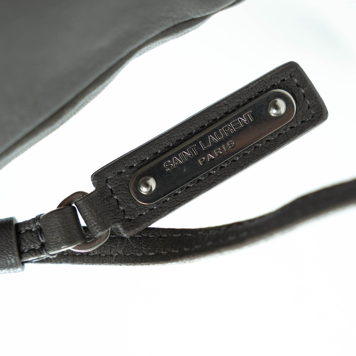 Saint Laurent Grey Grained Leather Small LouLou Camera Bag