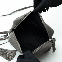 Saint Laurent Grey Grained Leather Small LouLou Camera Bag