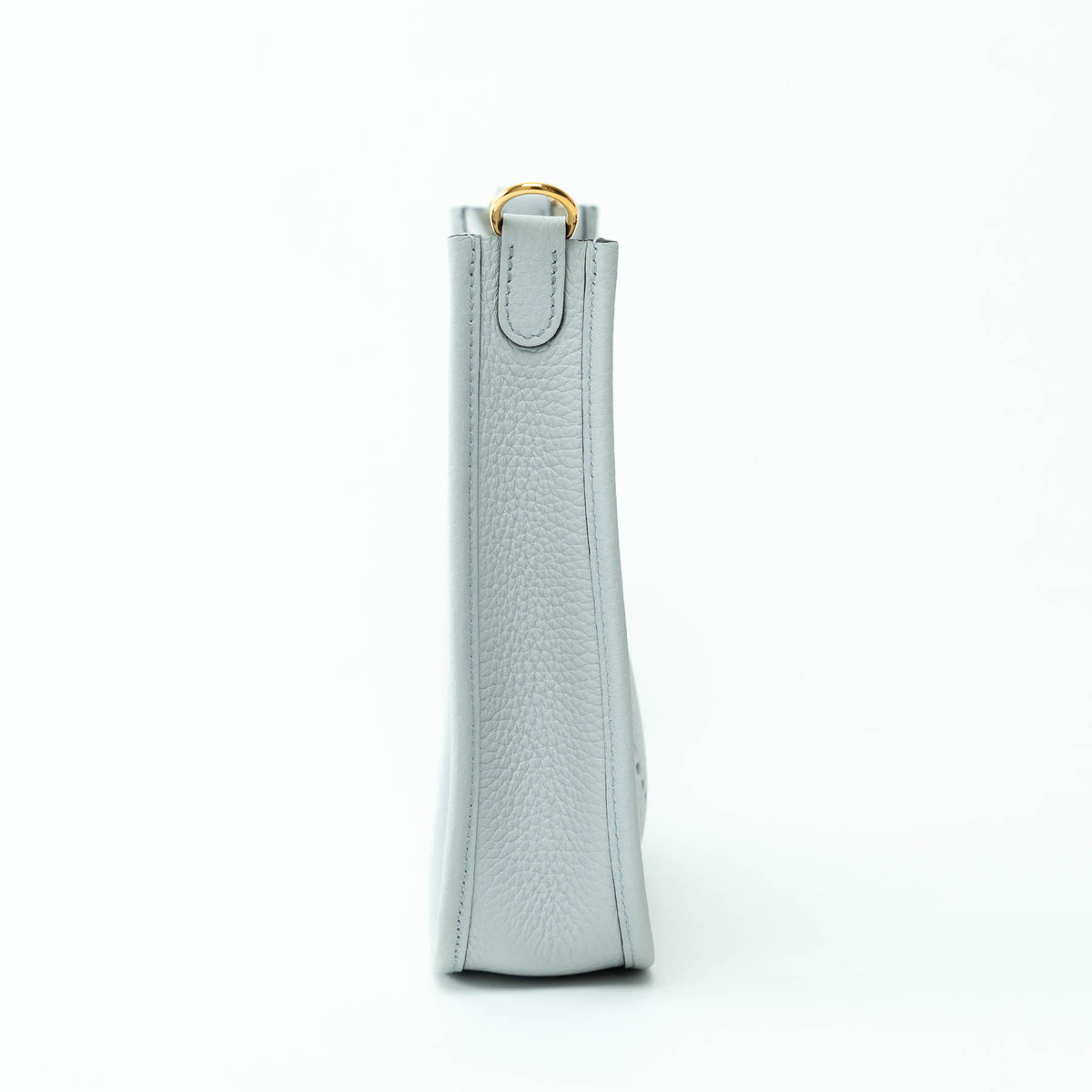 Hermes Bleu Pale Clemence Leather Mini Evelyn 16