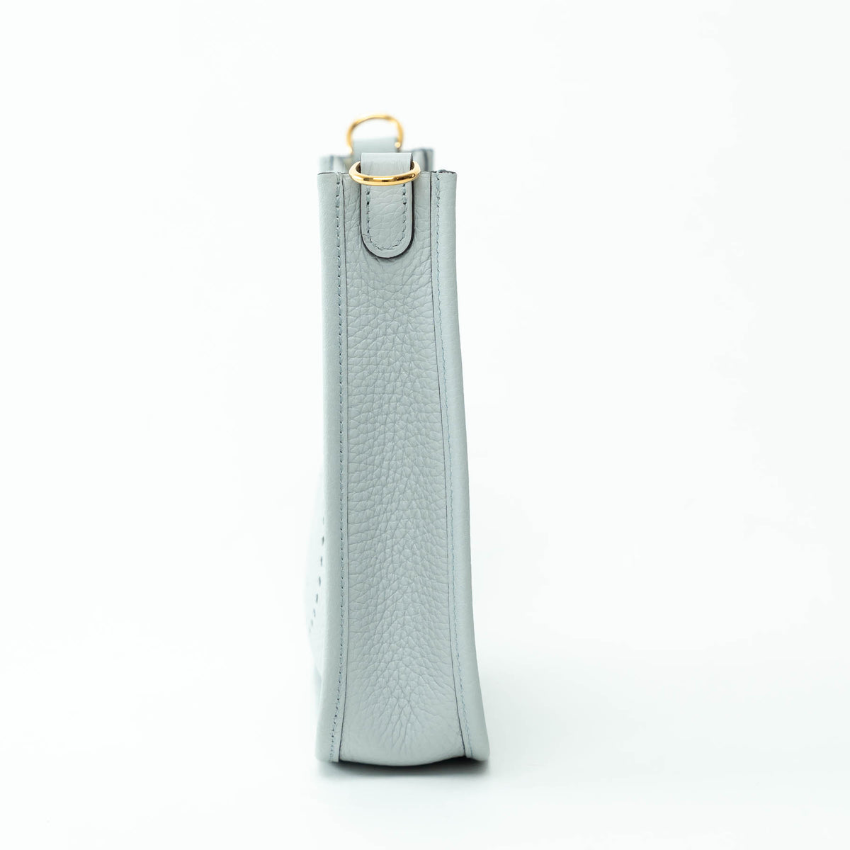 Hermes Bleu Pale Clemence Leather Mini Evelyn 16