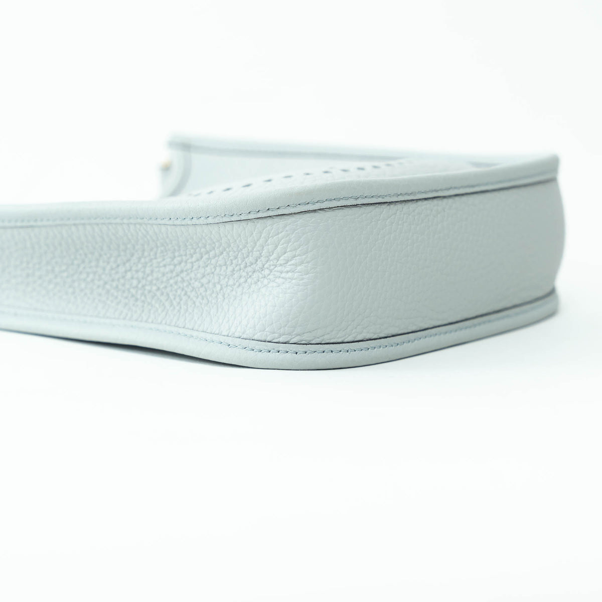 Hermes Bleu Pale Clemence Leather Mini Evelyn 16