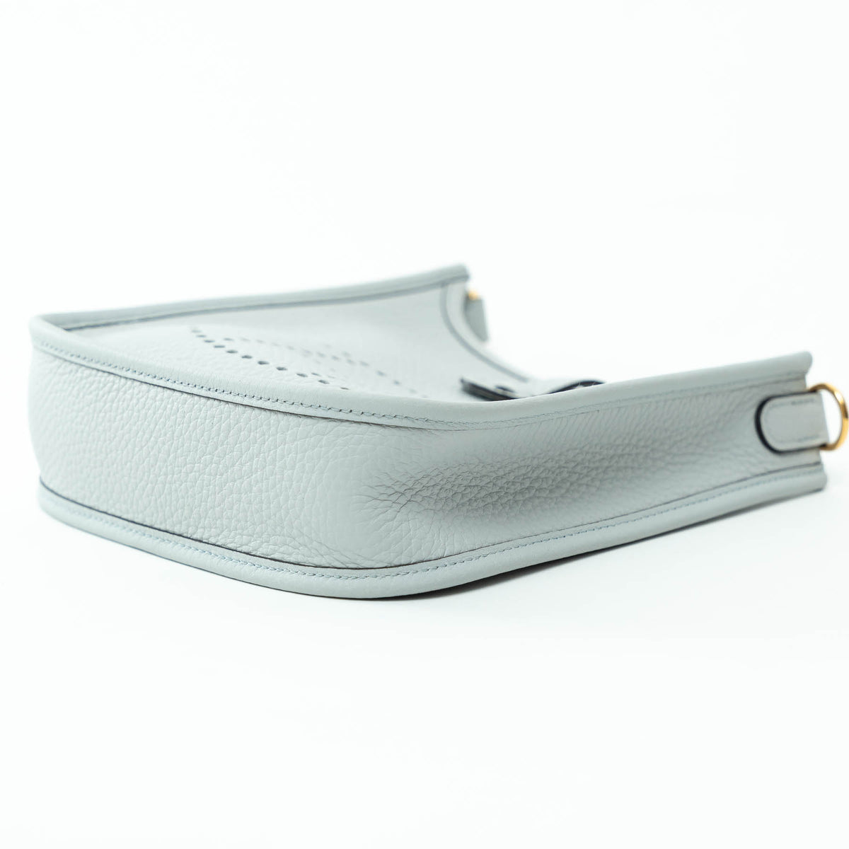 Hermes Bleu Pale Clemence Leather Mini Evelyn 16