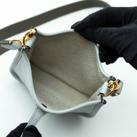 Hermes Bleu Pale Clemence Leather Mini Evelyn 16