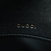 Gucci Black Grained Large Leather Flap Bag with Shearling Trim