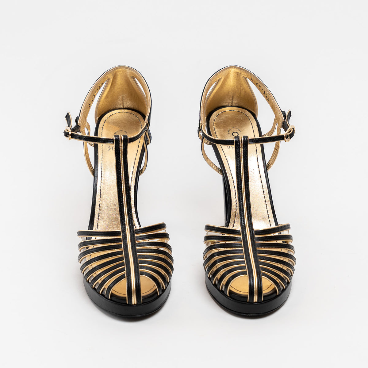 Pre-Loved Chanel™ Black Leather Caged Sandals Size 40C