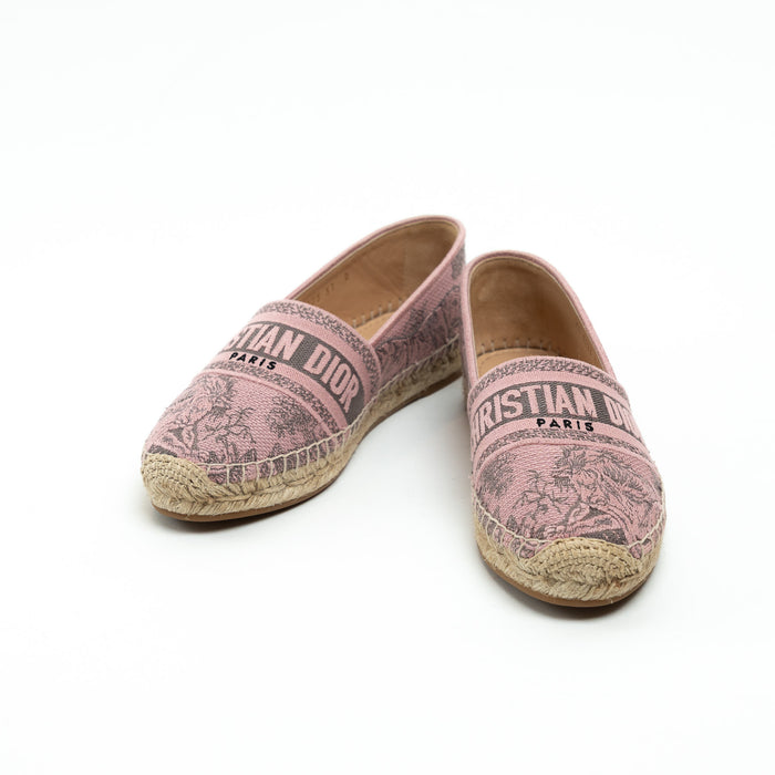 Dior Pink Canvas Espadrilles Size 37
