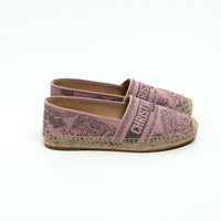 Dior Pink Canvas Espadrilles Size 37