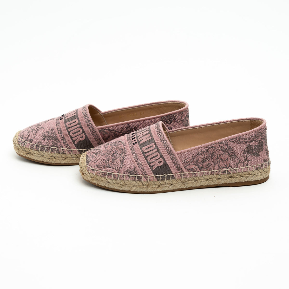 Dior Pink Canvas Espadrilles Size 37