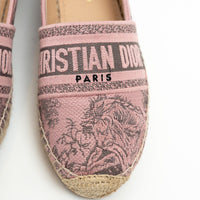 Dior Pink Canvas Espadrilles Size 37