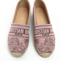 Dior Pink Canvas Espadrilles Size 37
