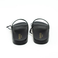 Gucci Black Leather Palace Slides Size 8