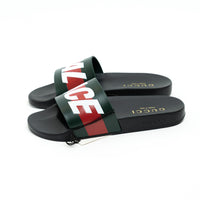 Gucci Black Leather Palace Slides Size 8