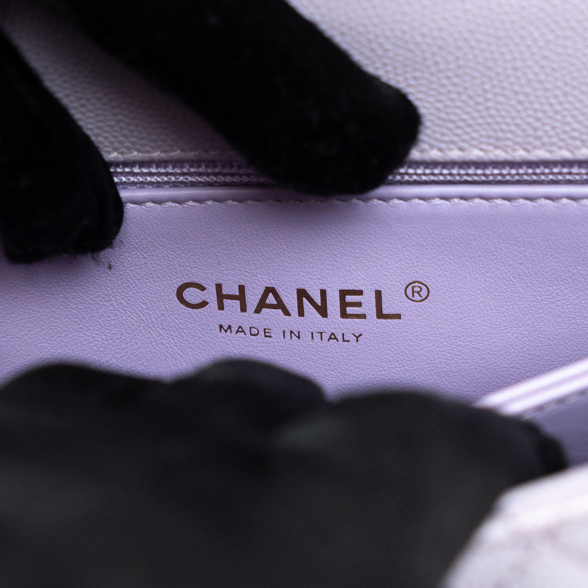 Pre-Loved Chanel™ Lavender Pebbled Leather Small Size Coco Handle Bag