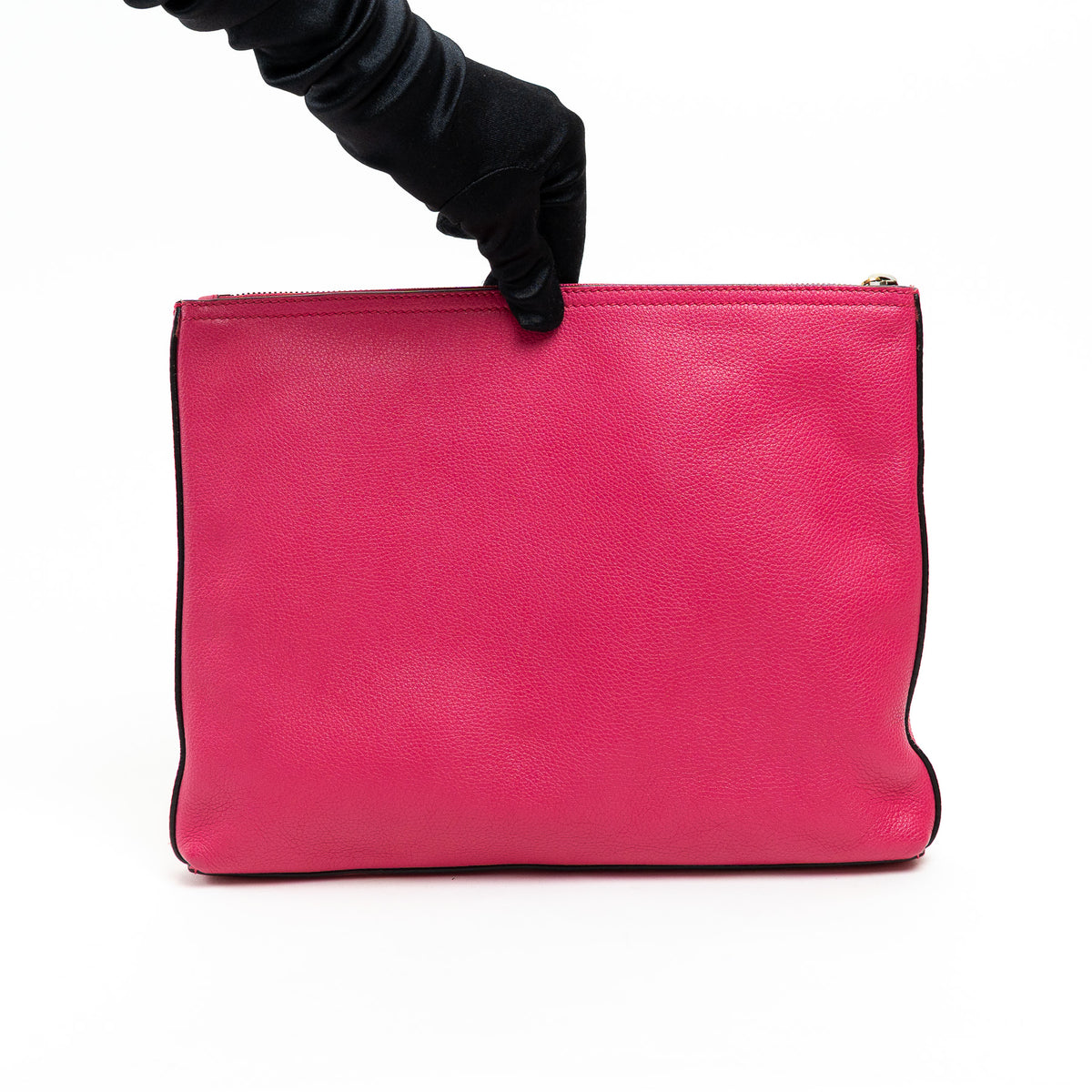 Gucci Pink Grained Leather Zip Pouch