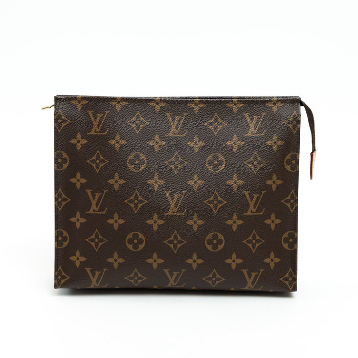 Louis Vuitton Coated Canvas Monogram Pouch Size 26