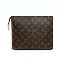 Louis Vuitton Coated Canvas Monogram Pouch Size 26