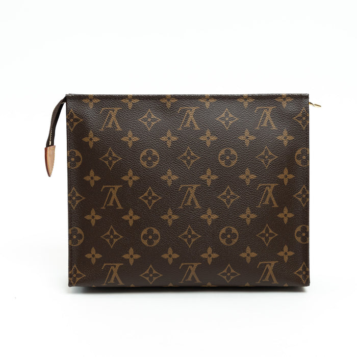 Louis Vuitton Coated Canvas Monogram Pouch Size 26