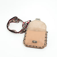 Valentino Tan Grained Leather Rockstud Shoulder Bag