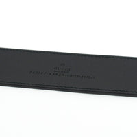 Gucci Black Embossed GG Monogram Leather Belt Size 80/32
