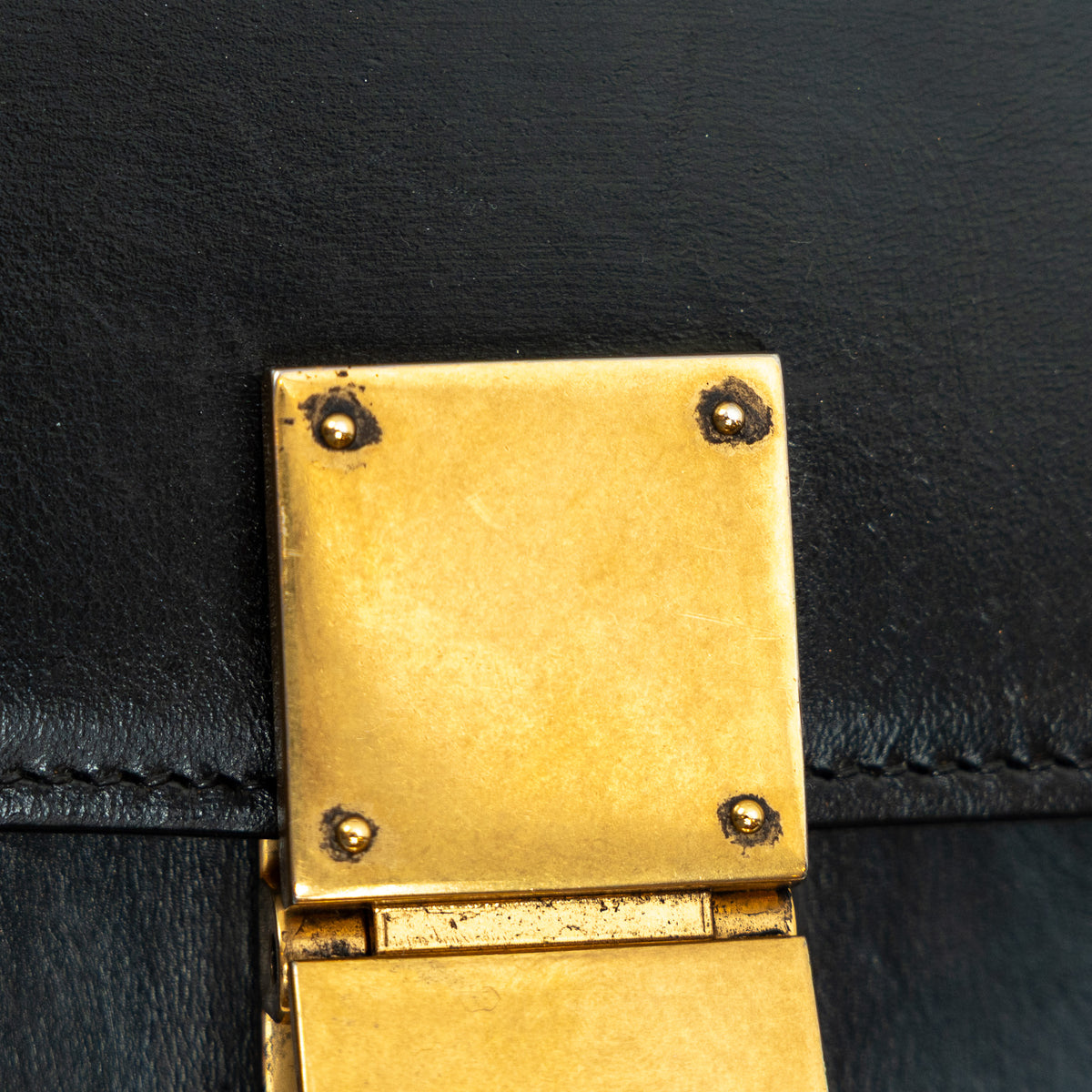 Celine Black Box Calfskin Medium Box Bag