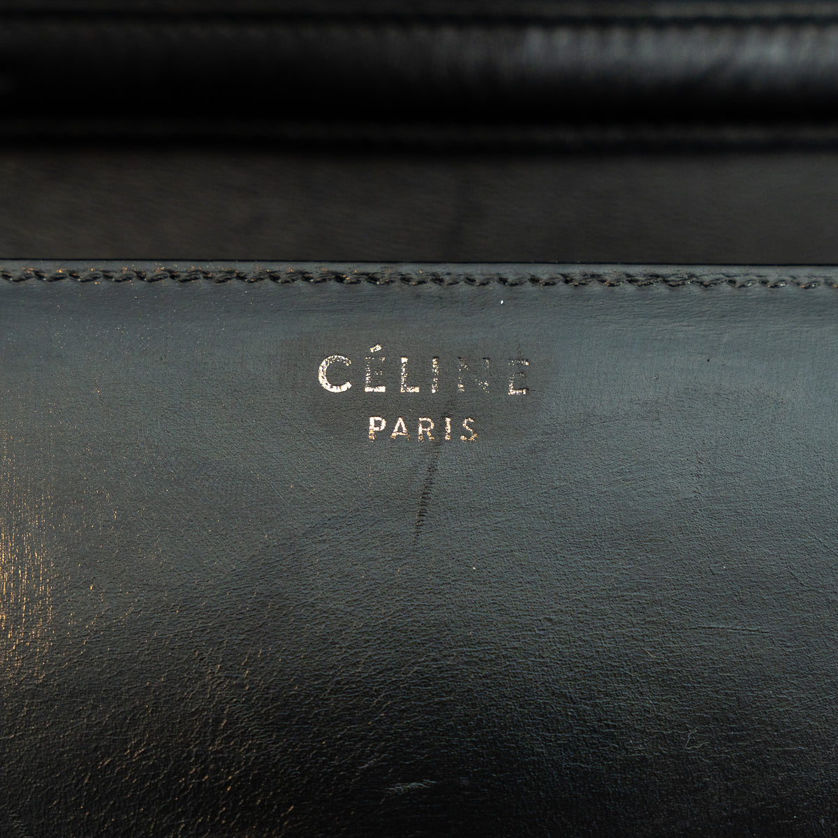 Celine Black Box Calfskin Medium Box Bag