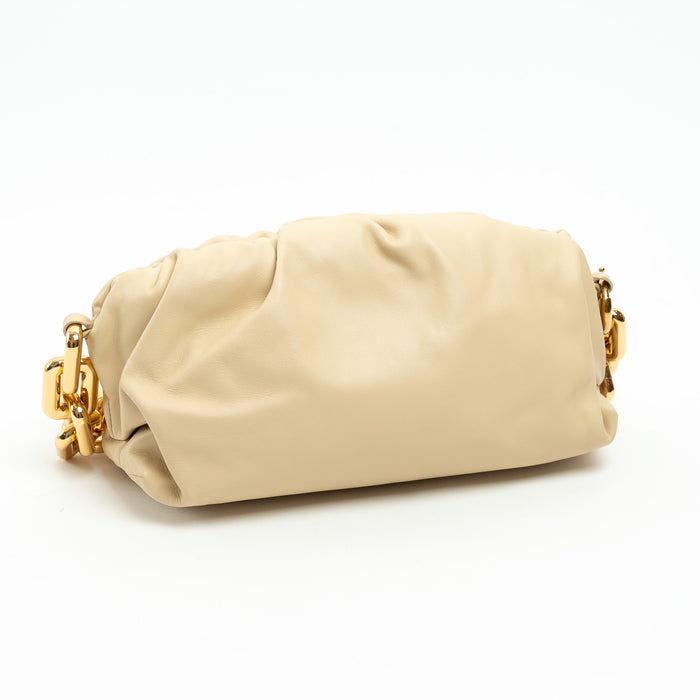 Bottega Veneta Cream Calfskin Leather The Chain Pouch Bag