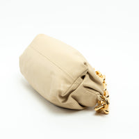 Bottega Veneta Cream Calfskin Leather The Chain Pouch Bag