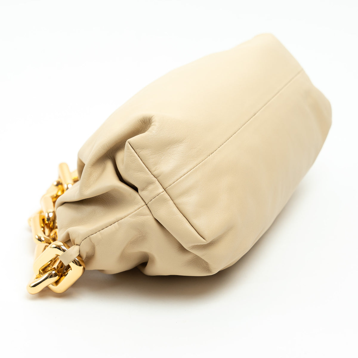 Bottega Veneta Cream Calfskin Leather The Chain Pouch Bag