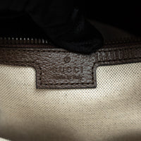 Gucci GG Supreme Monogram Backpack with Pink Leather Trim