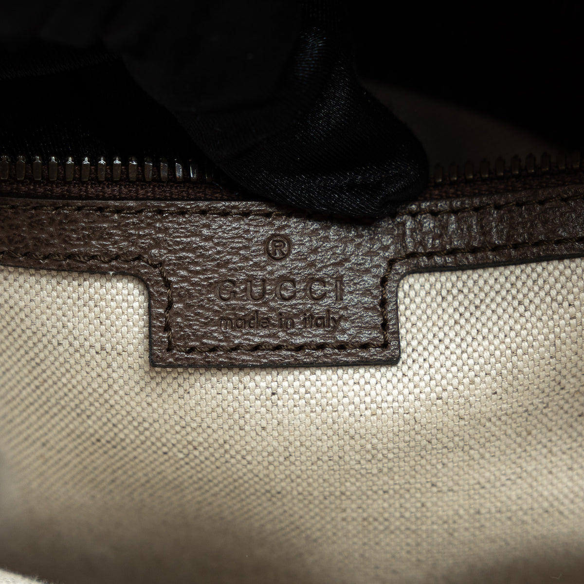 Gucci GG Supreme Monogram Backpack with Pink Leather Trim