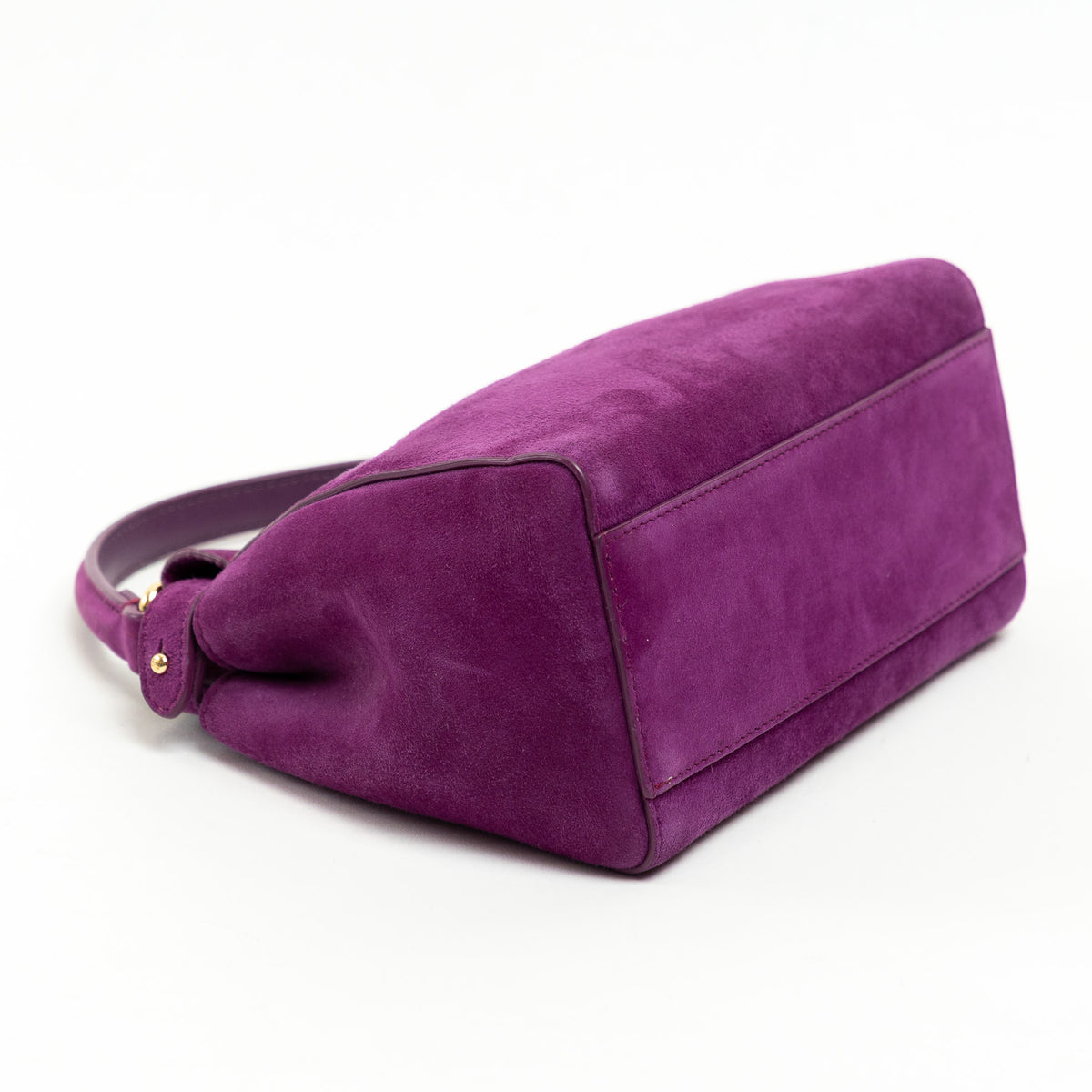 Fendi Purple Suede Micro Peekaboo Handbag