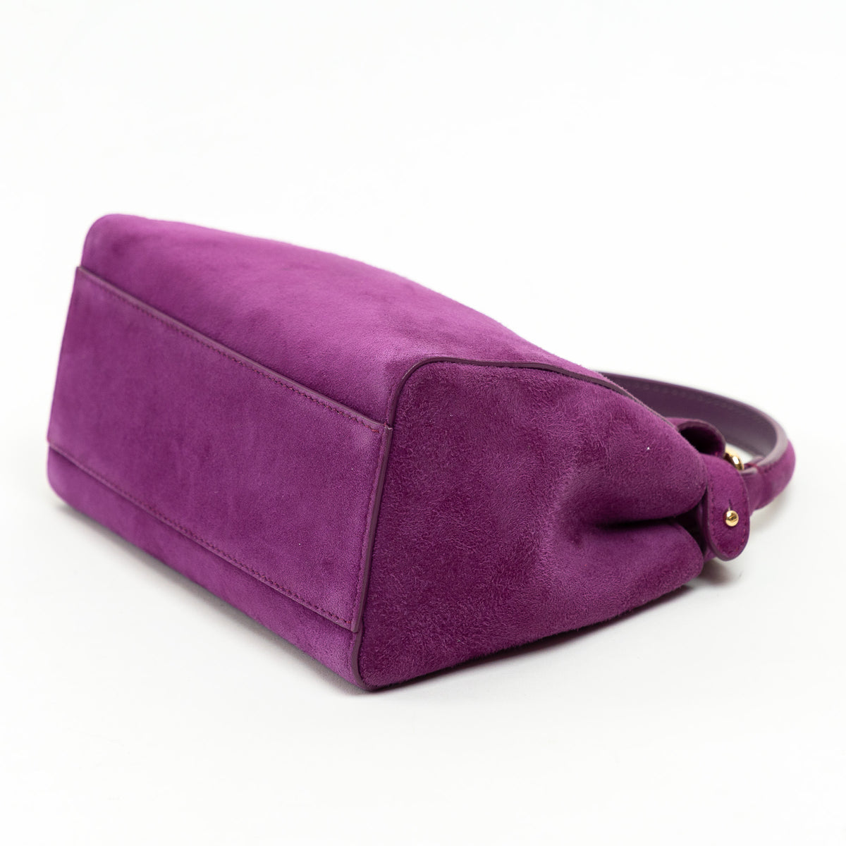 Fendi Purple Suede Micro Peekaboo Handbag
