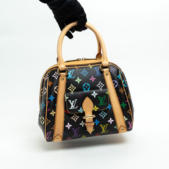 Louis Vuitton Black Multicolor Monogram Canvas Priscilla Handbag